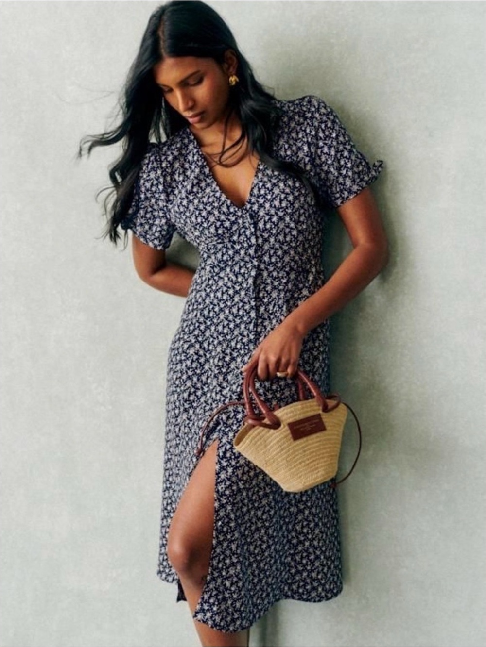 Sezane Vic Dress in Lanzarote Print